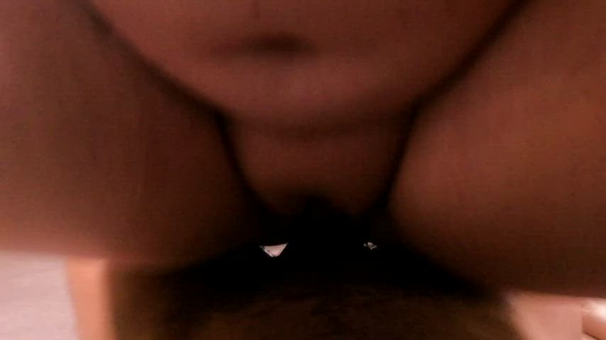 BBC large dick Cowgirl Homemade Hotwife Interracial Pawg vagina Lips Riding Porn GIF