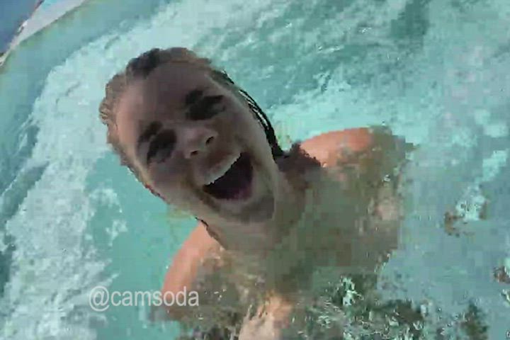 huge titties boobs Bouncing boobs pretty Gabbie Carter Natural boobies Pool teen titties Porn GIF