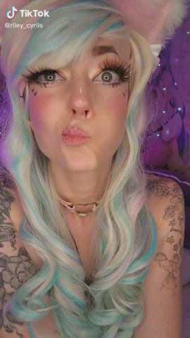 Ahegao Amateur Eye Contact Long Tongue petite petite Tattoo young TikTok Porn GIF