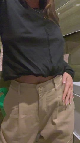 pretty GF Nipples Panty Peel Pornstar Tanlines Titty Drop Webcam White whore gf woman Porn GIF