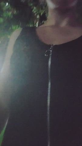 Exhibitionist Exposed Flashing Outdoor tits Porn GIF