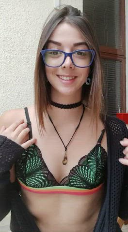 Brazilian GF latina Nipples Short Hair Small boobs boobies Porn GIF