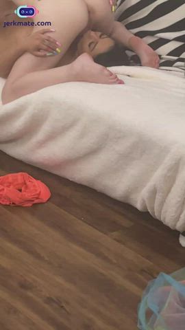 butt ass The Scenes Brunette Face Sitting Jerkmate Lesbian pussy Eating cunt Licking Porn GIF