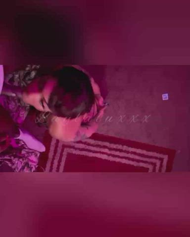 BBC oral sex Deepthroat black Spit Tattoo Throat Fuck Porn GIF