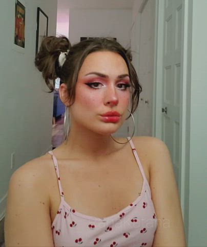 Babe Belle Delphine lovely ladies Submissive sucking Tongue Fetish Trans girl Uncut Porn GIF