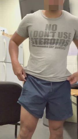 penis Fitness Flashing Gym Legs Muscles Public Uncut Workout Porn GIF