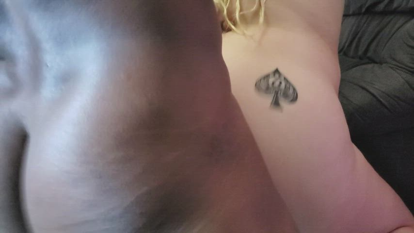 Anal Anal Creampie Anal Play BBC yellow-haired Interracial Jiggling Pawg Tattoo Porn GIF