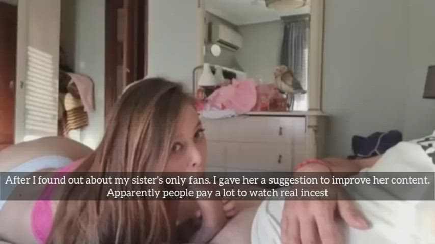 Brother Caption Family POV Sister teen Porn GIF