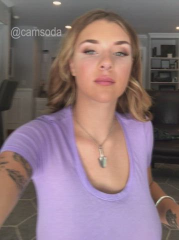 large boobs melons Bouncing breasts Flashing Gabbie Carter humongous boobs young titties Titty Drop Porn GIF