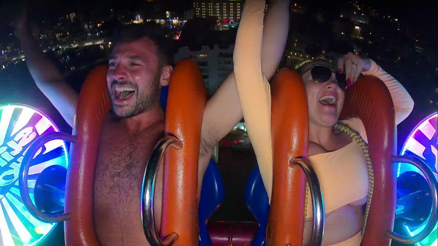 Accidental melons Bouncing tits Exposed Flashing Public Porn GIF