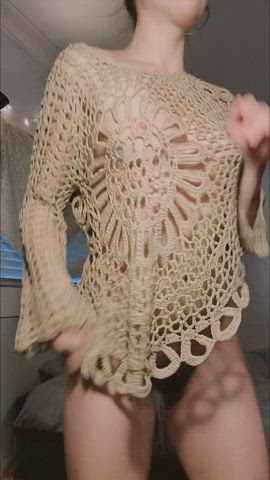 sexy Dancing girls hairy twat Natural boobs Porn GIF