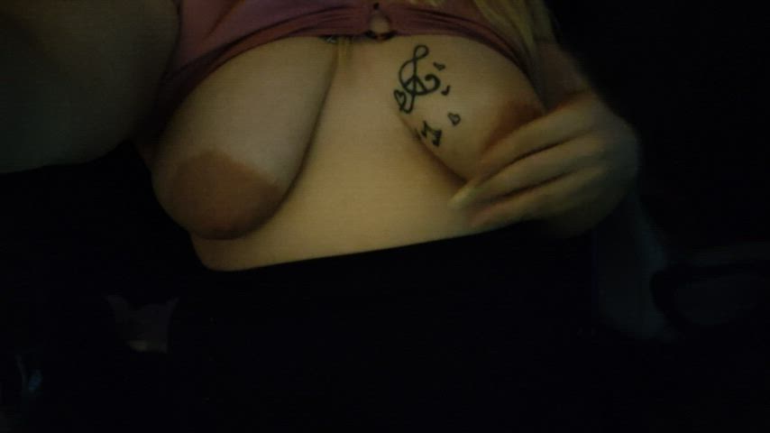 Amateur BBW giant boobs Flashing cougar Natural titties OnlyFans Slow Motion Titty Drop Porn GIF