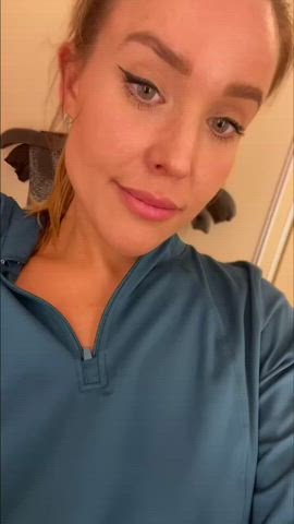 Changing Room Dressing Room Exhibitionism Exhibitionist Flashing Natural boobies Panties Public boobies Porn GIF