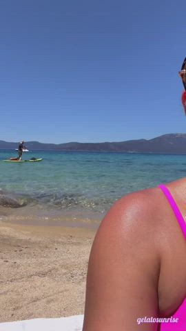 Amateur Beach Exhibitionism Exhibitionist Fingering Masturbating Voyeur Porn GIF