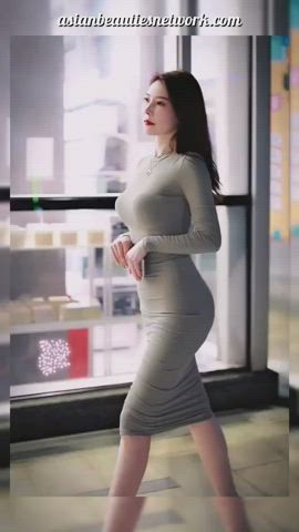 Babe titties charming JAV Japanese boobs Porn GIF