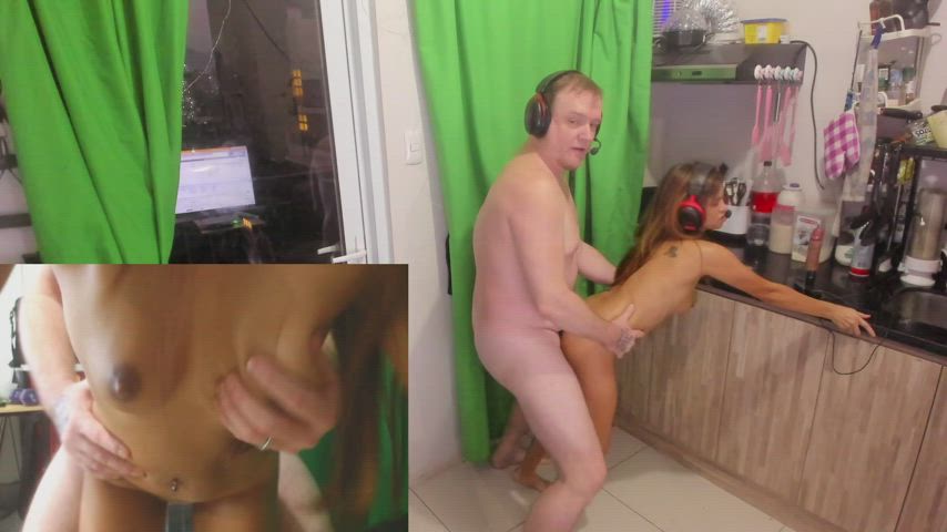 chinese lovers Creampie Interracial Natural boobies OnlyFans Real couple attractive Gaming lovers skinny Standing Doggy Porn GIF