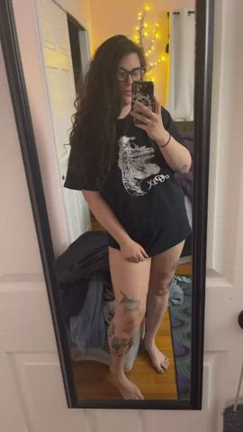 gigantic titties Curvy Flashing Glasses Nipple Piercing Nipples Pierced Tattoo thick Porn GIF