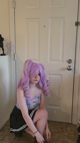 18 Years old Belle Delphine Facial Gamer slut GF girl Hentai Maid Step-Brother Step-Sister teen Porn GIF