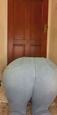ass Spread butthole huge ass booty Jeans pussy Tease Porn GIF