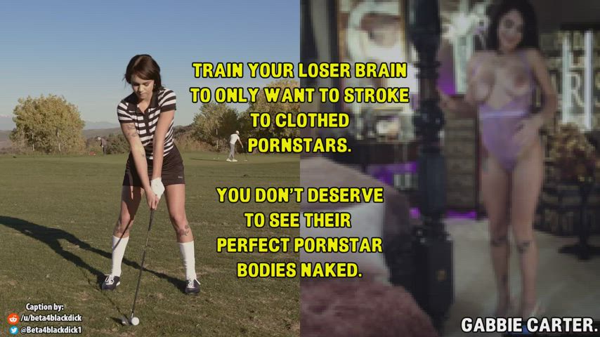 CFNM Caption Censored Gabbie Carter Humiliation Pornstar Porn GIF