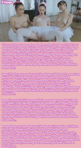 Caption Foursome XChange Porn GIF