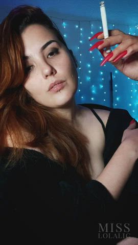 Domme Femdom Fetish slutty Mistress OnlyFans ginger Smoking Porn GIF