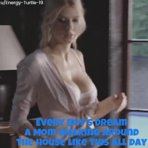 Bouncing melons Caption Fantasy Mom Son Taboo breasts Porn GIF