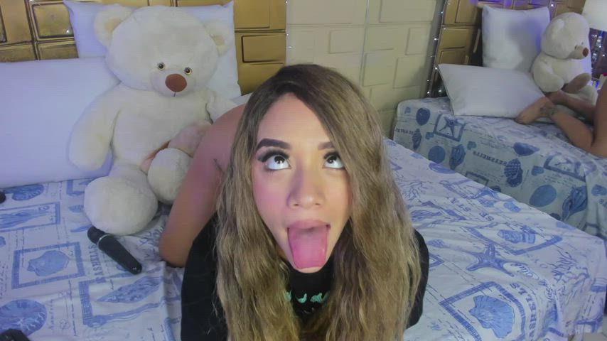18 Years cougar Ahegao behind gigantic ass gigantic boobies blonde Camgirl sexy teen Porn GIF