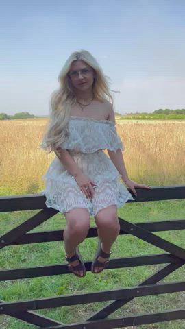 Amateur blonde Nude OnlyFans thin Public twat twat Spread Schoolgirl Porn GIF