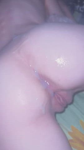 ass sperm jizz On booty Cumshot Double Cumshot twat pussy Lips Tiny Porn GIF