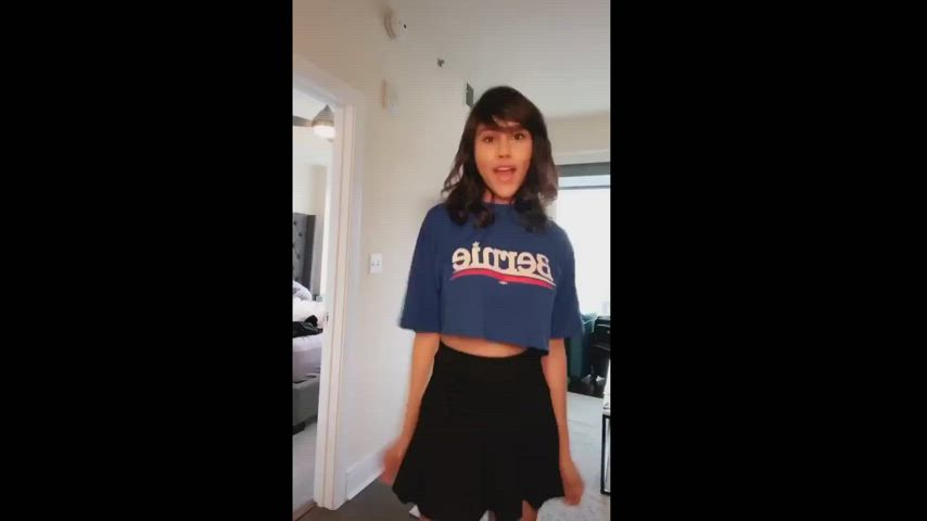 Amateur BBC yellow-haired bj Interracial PMV Split Screen Porn TikTok White slut GF girl Porn GIF