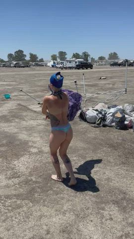Amateur Dancing Festival Flashing OnlyFans Outdoor Voyeur Porn GIF