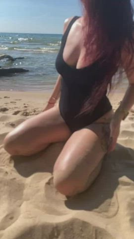 Beach titties Bouncing boobs Fetish Fuck Machine Jiggling Long Hair Slow Motion tits Porn GIF