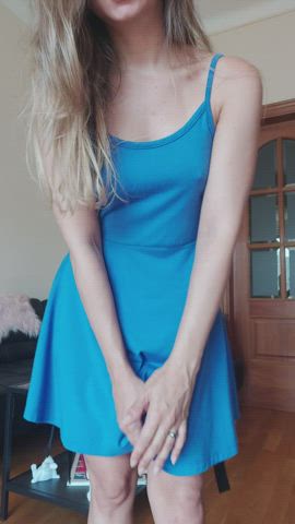 yellow-haired Dildo Dominatrix Domme Femdom OnlyFans thin Strap On Porn GIF