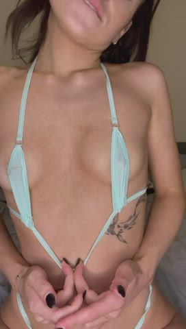 Small breasts Tease teenie Porn GIF