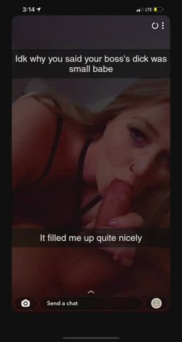 blonde oral sex Caption Cheating Coworker Cuckold Cuckquean beautiful charming Porn GIF