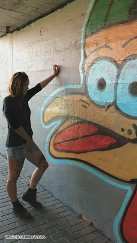 Amateur Babe naughty blondy Flashing Funny Porn silky pussy MILF Outdoor Public Porn GIF