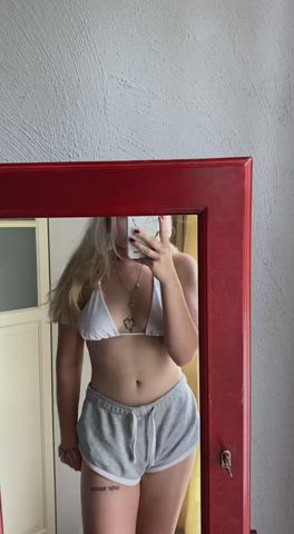 Bikini petite Small Nipples Small tits Swedish Porn GIF