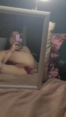 18 Years old Alt Anal booty asshole Pain petite Small melons Tattoo Porn GIF