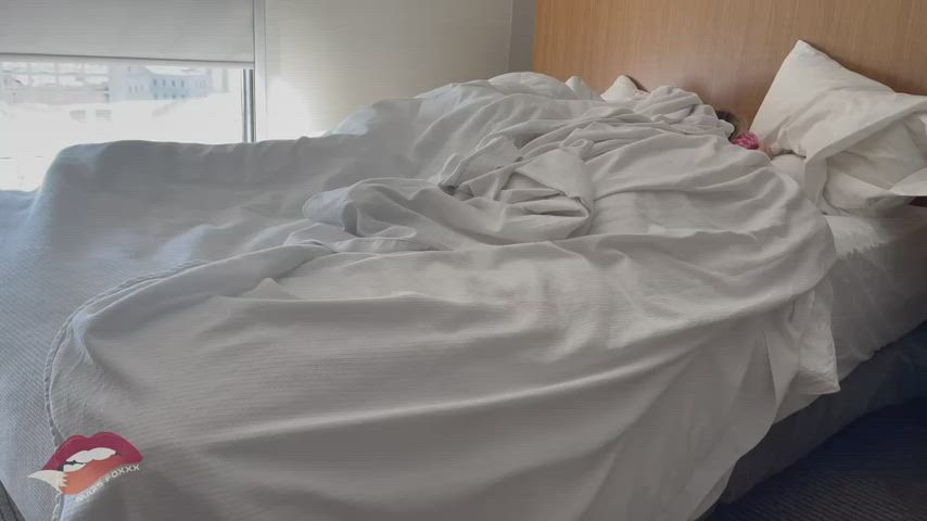 Bull cum sperm In Mouth jizz Swallow Cumshot Hotel Hotwife No Condom Sharing Porn GIF