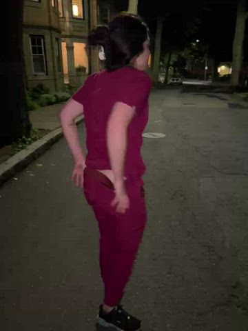 ass petite Public Porn GIF