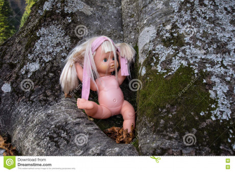 Naked Baby Doll Stock Image Image Of Surface