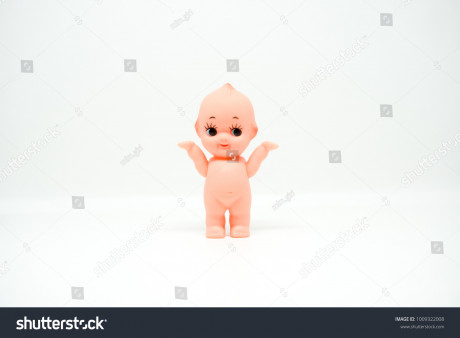 Cute Little Naked Baby Doll Standing Stock 1009322008